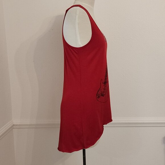 Lords Of Liverpool Revolution Guitar Tank Top M Red Rock Music Sleeveless - Picture 4 of 6